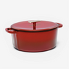 Smaltovaný litinový kastrol s poklicí Ø 26 cm (6 l), červený