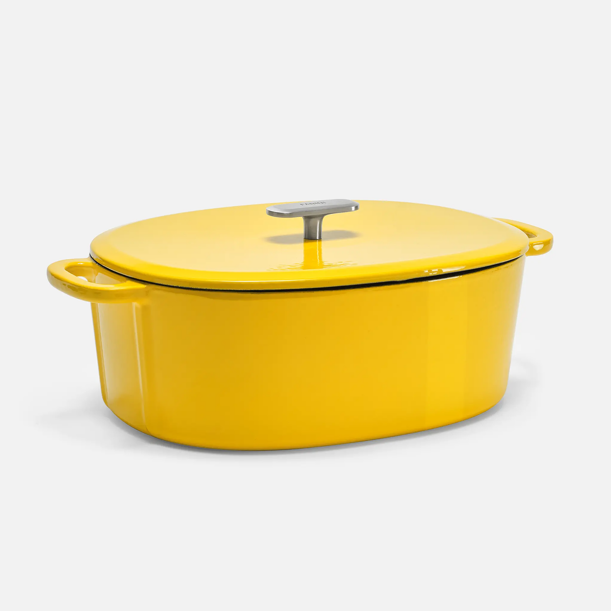 Oválný kastrol Mattia 2.0, ø 33 cm (7 l) - Smaltovaný litinový kastrol s poklicí, žlutý