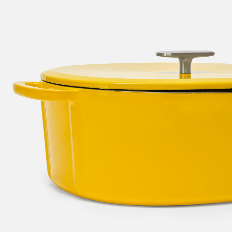 Oválný kastrol Mattia 2.0, ø 33 cm (7 l) - Smaltovaný litinový kastrol s poklicí, žlutý