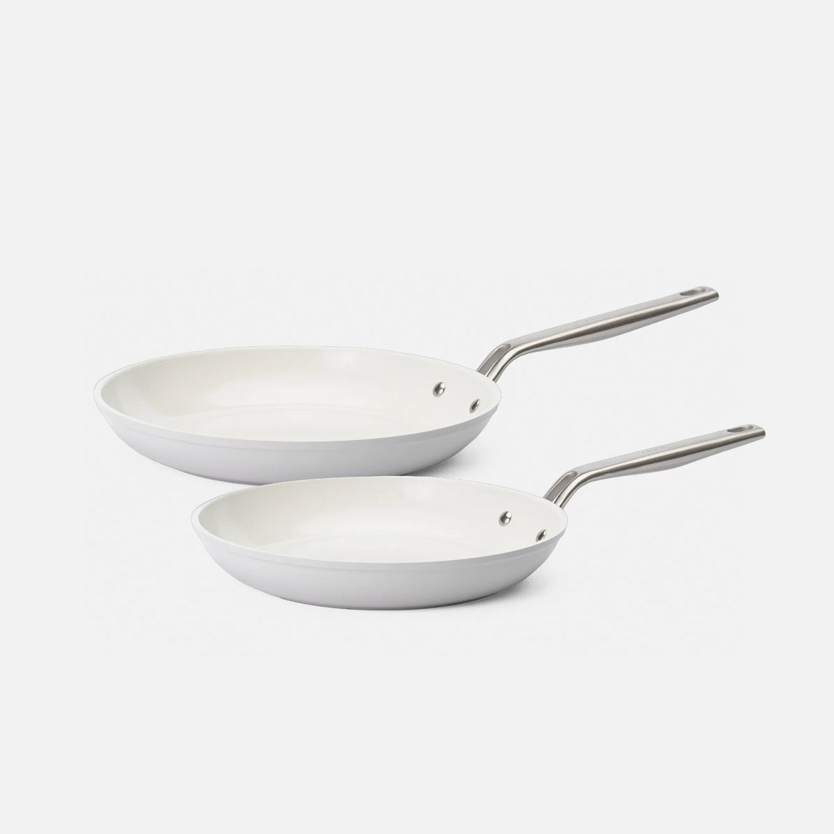 Sada pánví Meda 5.0 Pro, ø 24 cm + ø 28 cm, 2 díly - Nepřilnavé pánve s keramickým povrchem, světle šedé