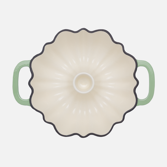 Forma na bábovku FABINI & Mirka van Gils, (3 l) - Smaltovaná litinová forma na bábovku, pastelově zelená