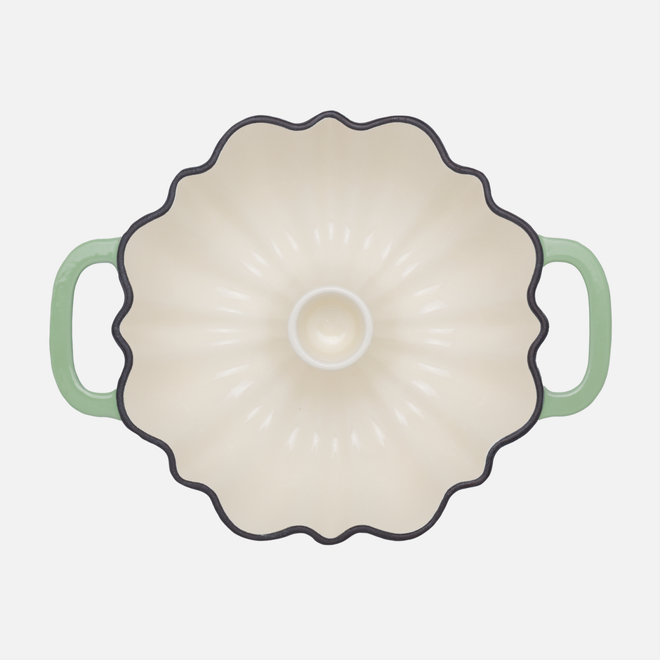 Forma na bábovku FABINI & Mirka van Gils, (3 l) - Smaltovaná litinová forma na bábovku, pastelově zelená