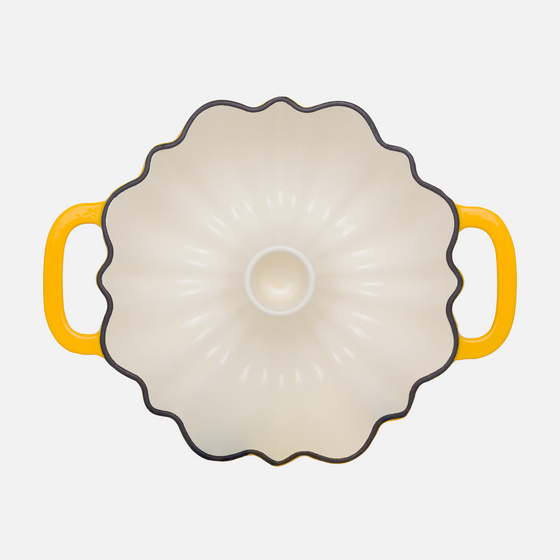 Forma na bábovku FABINI & Mirka van Gils, (3 l) - Smaltovaná litinová forma na bábovku, žlutá