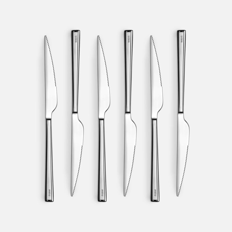 Sada steakových nožů Mia, 6 ks -  Příbory z leštěné nerezové oceli, lesklé