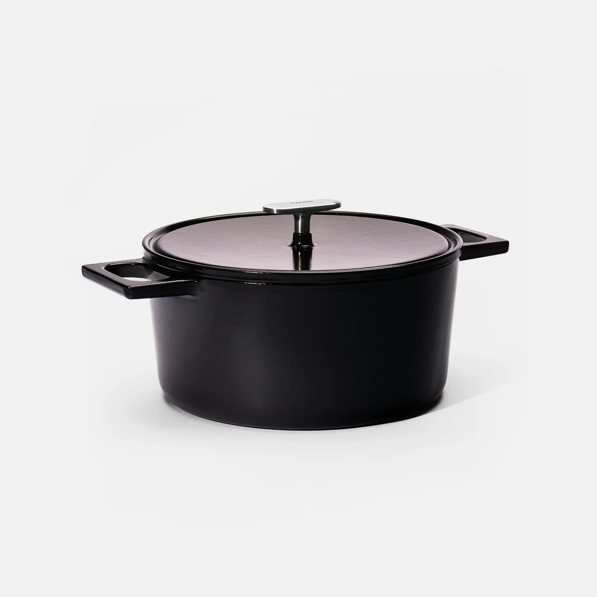 Kastrol Mattia 3.0 Standard, ø 26 cm (5,5 l) - Smaltovaný litinový kastrol s poklicí, lesklý černý