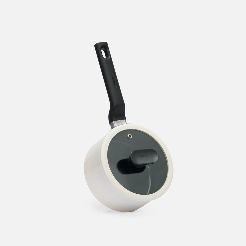 Rendlík Meda 5.0 Economy, ø 16 cm (1,2 l) - Nepřilnavý rendlík s keramickým povrchem s poklicí, krémový