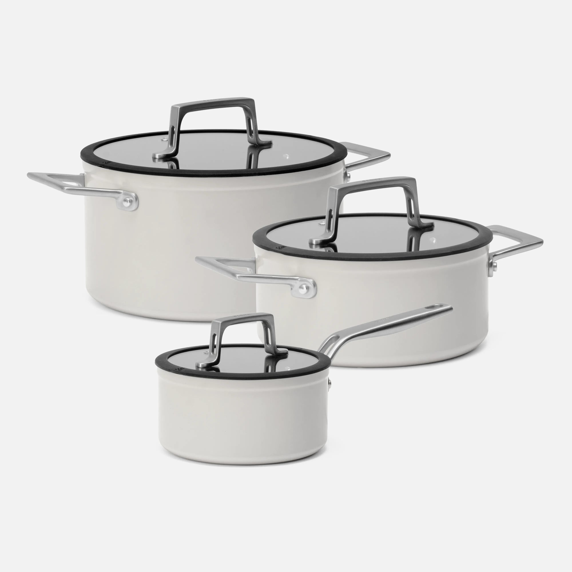 Sada hrnců Meda 4.0, 6 dílů - Nepřilnavé nádobí s keramickým povrchem, šedé