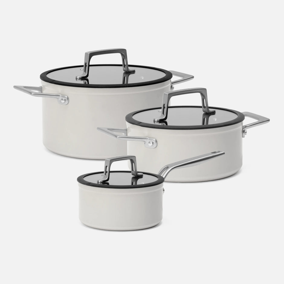 Sada hrnců Meda 4.0, 6 dílů - Nepřilnavé nádobí s keramickým povrchem, šedé