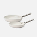 Sada pánví Meda 5.0 Standard, ø 24 cm + ø 28 cm, 2 díly - Nepřilnavé pánve s keramickým povrchem, krémové