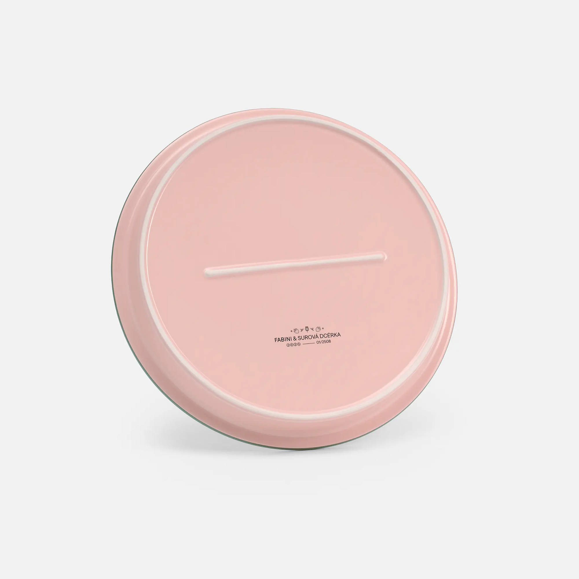 Kulatá koláčová forma FABINI & Surová dcérka, ø 28 cm - Kameninová forma, růžová