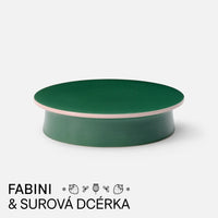 Podnos na koláč FABINI & Surová dcérka, ø 28 cm - Kameninový podnos, zelený