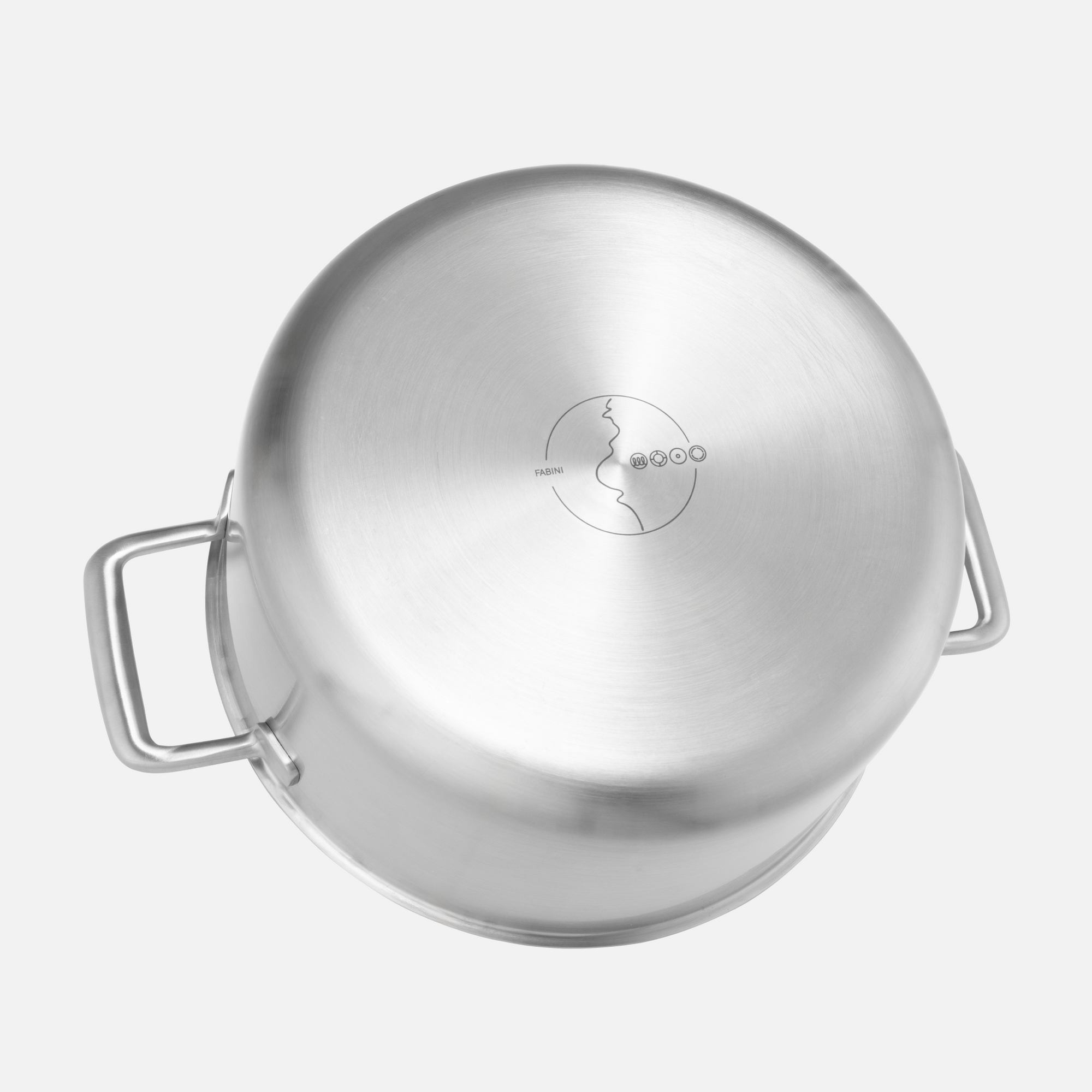 Hrnec FABINI & Těhotnej kuchař, ø 24 cm (4,5 l) - Nerezový beznýtový hrnec s hybridním povrchem z vícevrstvé nerezové oceli s poklicí