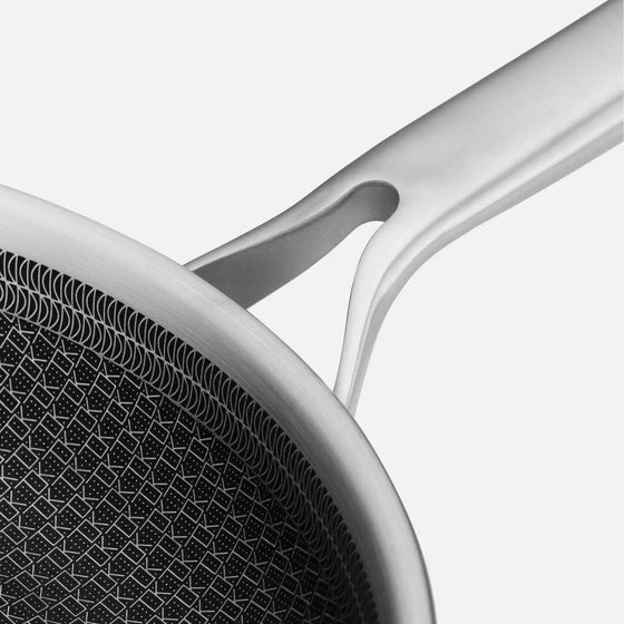 Sada pánví FABINI & Těhotnej kuchař 2.0, 2 díly - Nerezové beznýtové pánve s hybridním keramickým povrchem z vícevrstvé nerezové oceli