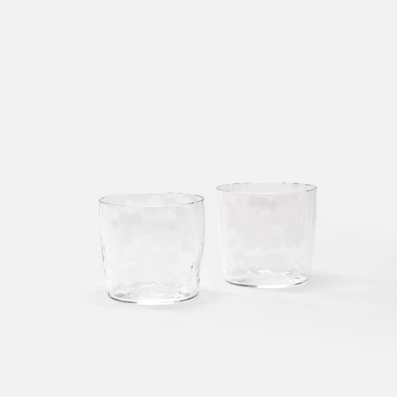 Sada karafy a 2 skleniček z foukaného skla FABINI & Tomáš Kučera, čirá