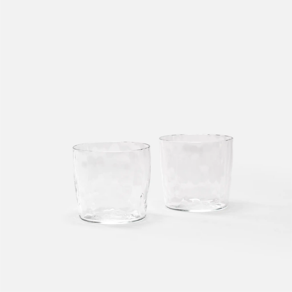 Sada karafy a 2 skleniček z foukaného skla FABINI & Tomáš Kučera, čirá