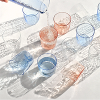 Sada 2 skleniček z foukaného skla FABINI & Tomáš Kučera 200 ml, světle růžová