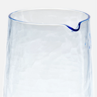 Sada karafy a 2 skleniček z foukaného skla FABINI & Tomáš Kučera, modrá