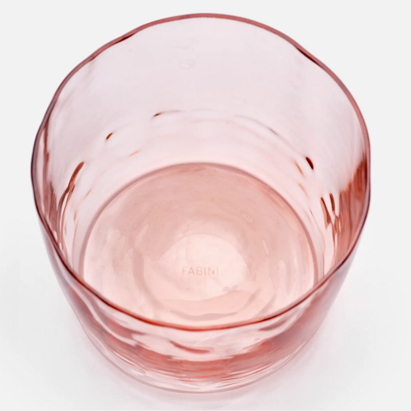 Sada 2 skleniček z foukaného skla FABINI & Tomáš Kučera 200 ml, světle růžová