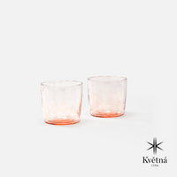 Sada 2 skleniček z foukaného skla FABINI & Tomáš Kučera 200 ml, světle růžová