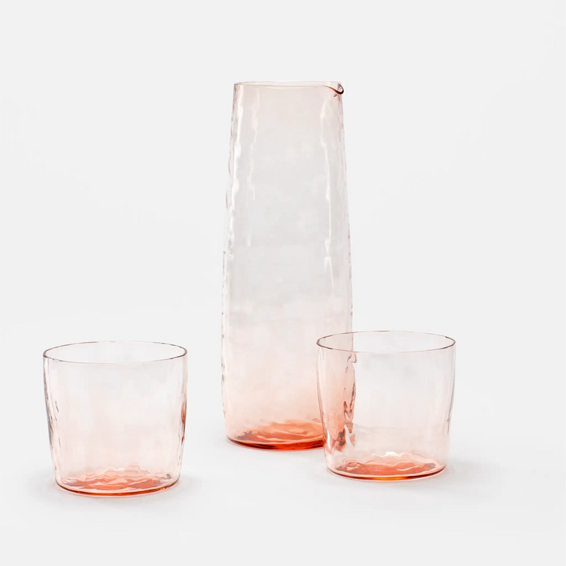 Sada 2 skleniček z foukaného skla FABINI & Tomáš Kučera 200 ml, světle růžová