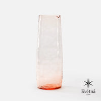 Skleněná karafa z foukaného skla FABINI & Tomáš Kučera 1 000 ml, světle růžová