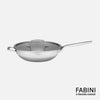 FABINI & Těhotnej kuchař - Nerezová pánev WOK s hybridním povrchem s poklicí Ø 30 cm