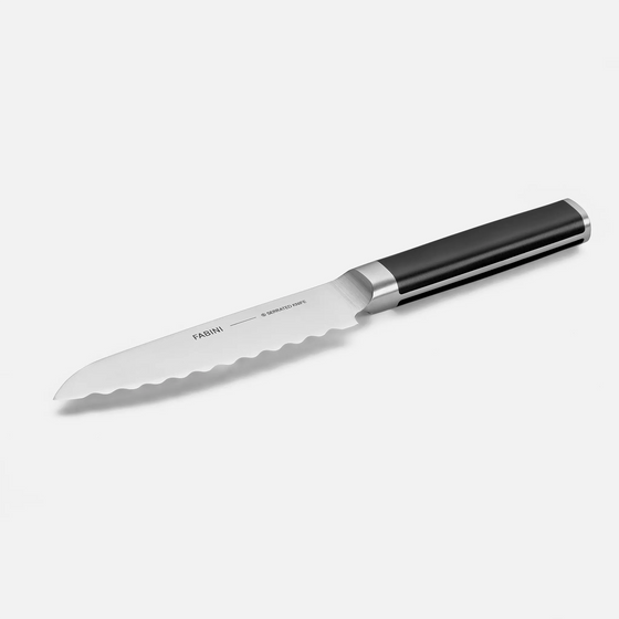 Malý vroubkovaný nůž Trino, 13 cm - Kovaný nůž z japonské oceli