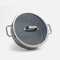 Servírovací tegame pánev Hybrid Standard, ø 28 cm (4 l) - Nerezová beznýtová pánev s keramickým hybridním povrchem z vícevrstvé nerezové oceli s poklicí
