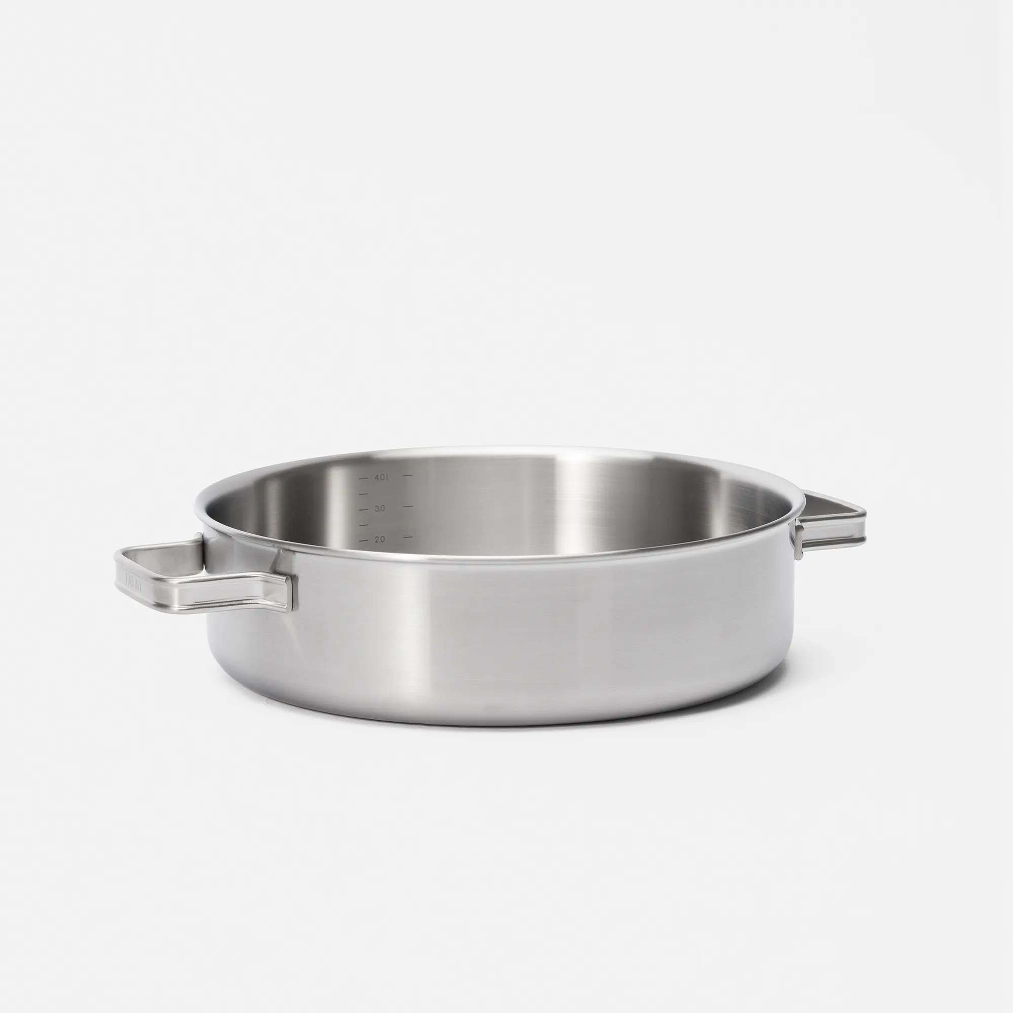 Servírovací tegame pánev Lucca 4.0 Standard, ø 28 cm (4l) - Nerezová beznýtová pánev z vícevrstvé nerezové oceli s poklicí