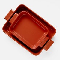 Sada mís Terra, 2 díly - Kameninové zapékací mísy, světle modrá