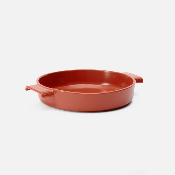 Kulatá zapékací mísa Terra, ø 26 cm - Kameninová zapékací mísa, červená