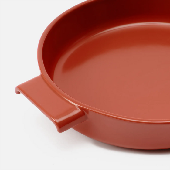 Kulatá zapékací mísa Terra, ø 26 cm - Kameninová zapékací mísa, červená