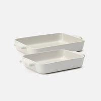 Sada mís Terra, 2 díly - Kameninové zapékací mísy, krémová