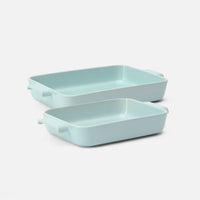 Sada mís Terra, 2 díly - Kameninové zapékací mísy, světle modrá