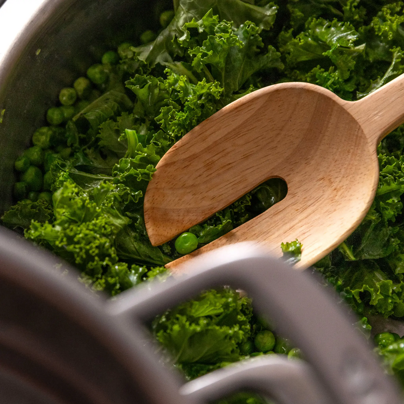 Sada příboru na salát Arba - Dřevěná sada příboru z kaučukovníku