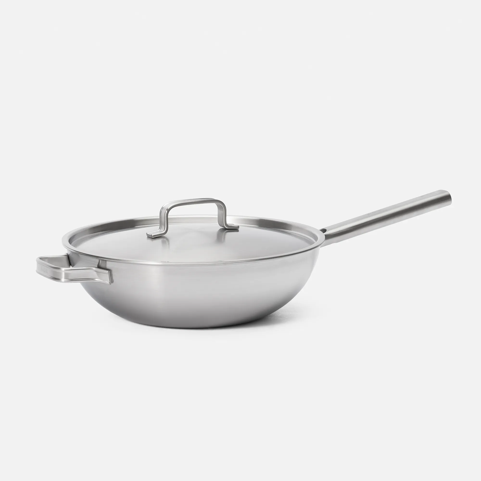 Wok pánev Lucca 4.0 Standard, ø 30 cm - Nerezová beznýtová pánev z vícevrstvé nerezové oceli s poklicí