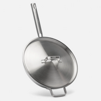 Wok pánev Lucca 4.0 Standard, ø 30 cm - Nerezová beznýtová pánev z vícevrstvé nerezové oceli s poklicí