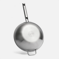 Wok pánev Lucca 4.0 Standard, ø 30 cm - Nerezová beznýtová pánev z vícevrstvé nerezové oceli s poklicí