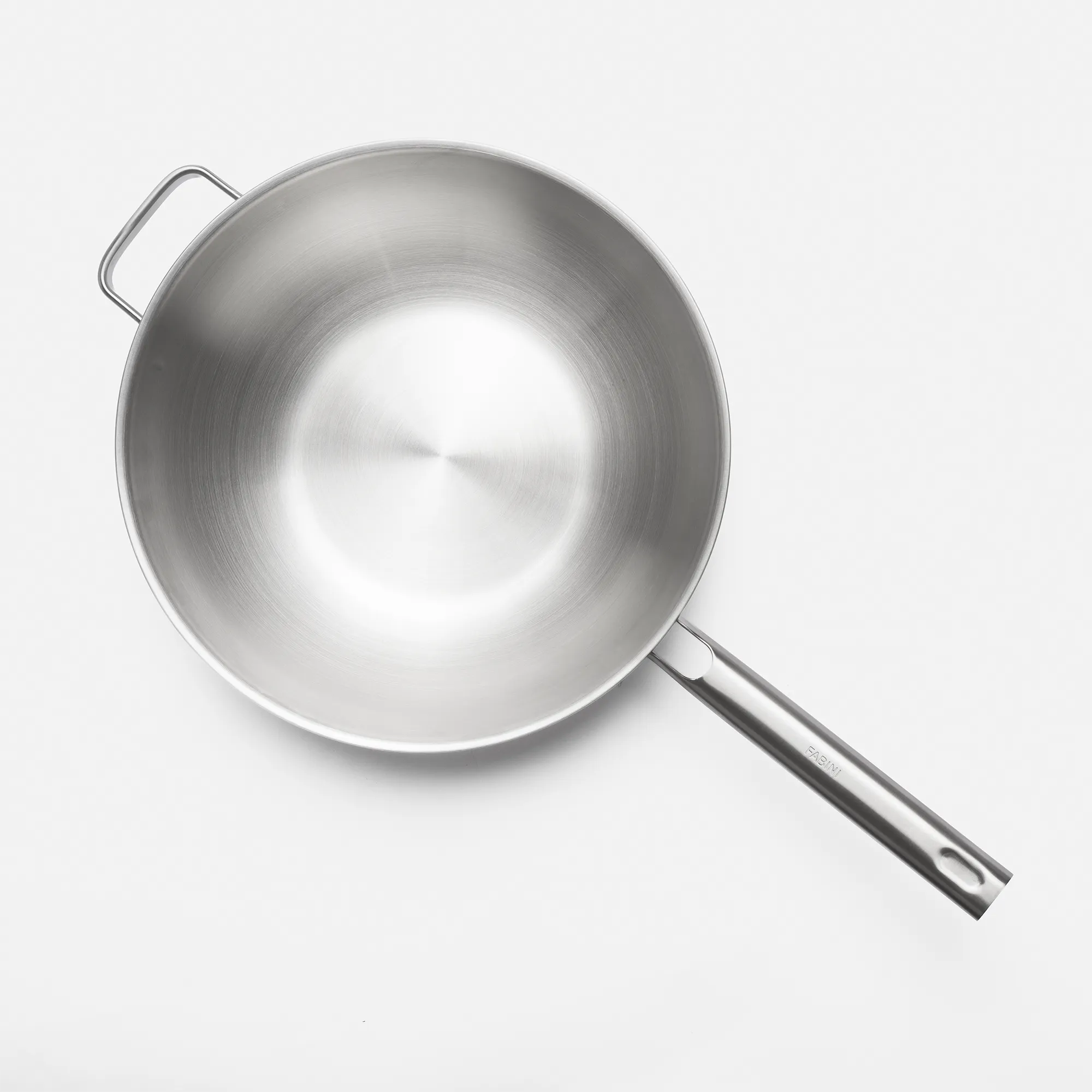 Wok pánev Lucca 4.0 Standard, ø 30 cm - Nerezová beznýtová pánev z vícevrstvé nerezové oceli s poklicí