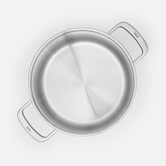 Hrnec FABINI & Pohlreich, ø 24 cm (8 l) - Nerezový beznýtový hrnec z pětivrstvé nerezové oceli s poklicí