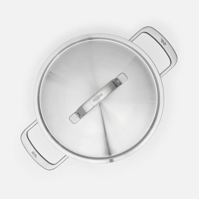 Hrnec FABINI & Pohlreich, ø 24 cm (8 l) - Nerezový beznýtový hrnec z pětivrstvé nerezové oceli s poklicí