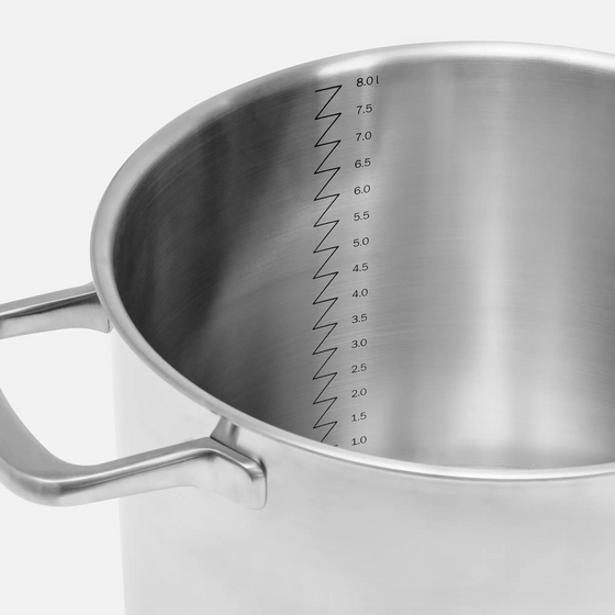 Hrnec FABINI & Pohlreich, ø 24 cm (8 l) - Nerezový beznýtový hrnec z pětivrstvé nerezové oceli s poklicí