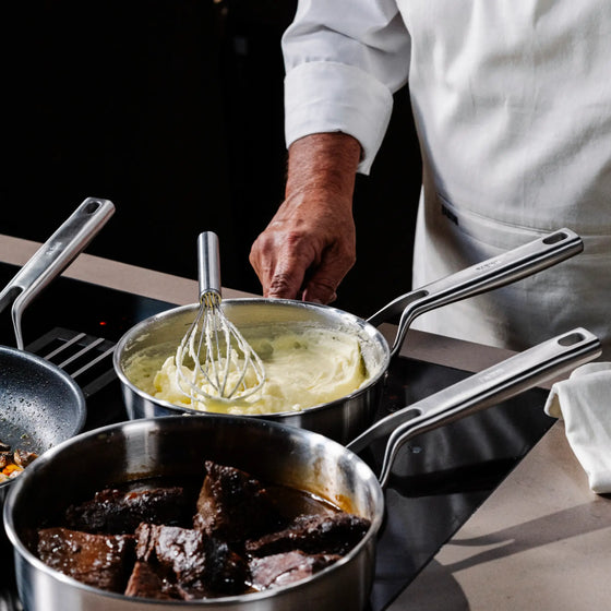 Kónický rendlík FABINI & Pohlreich, ø 20 cm (1,5 l) - Nerezový rendlík z pětivrstvé nerezové oceli s poklicí