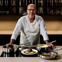 Základní sada nádobí FABINI & Pohlreich, 7 dílů - Nerezové beznýtové nádobí z pětivrstvé nerezové oceli - rozbaleno