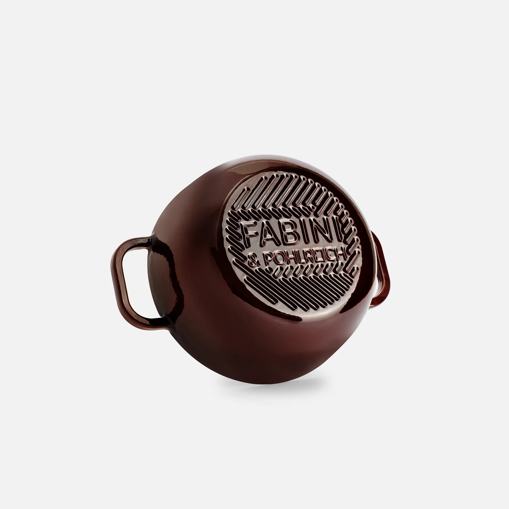 Kastrol FABINI & Pohlreich, ø 26 cm (5,2 l) - Smaltovaný litinový kastrol s nahřívací poklicí, vínově červený