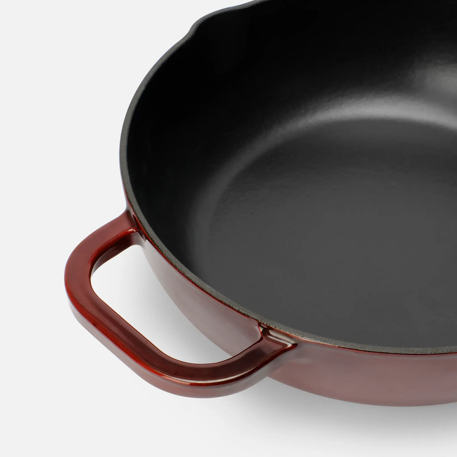 Hluboká pánev FABINI & Pohlreich, ø 26 cm - Smaltovaná litinová hluboká pánev, vínově červená