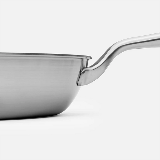 Pánev FABINI & Pohlreich, ø 30 cm  - Nerezová beznýtová pánev z pětivrstvé nerezové oceli bez poklice