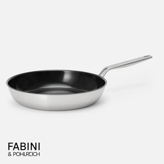 Pánev FABINI & Pohlreich, ø 30 cm - Nepřilnavá nerezová pánev z pětivrstvé nerezové oceli s keramickým povrchem bez poklice