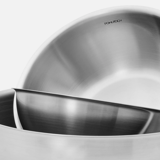 Sada nízkých mís FABINI & Pohlreich, 3 díly - Nerezové mísy