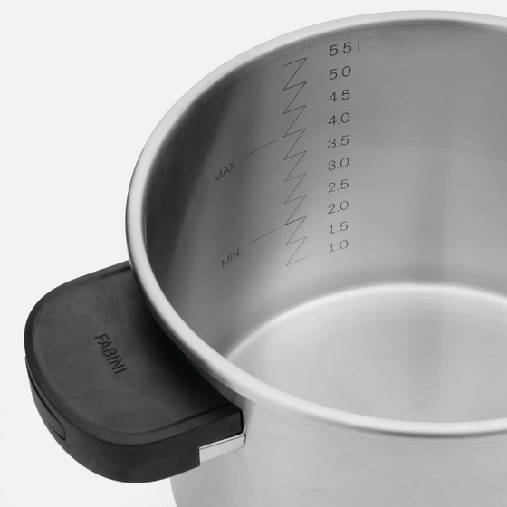 Tlakový hrnec FABINI & Pohlreich, ø 22 cm (6 l) - Nerezový tlakový hrnec